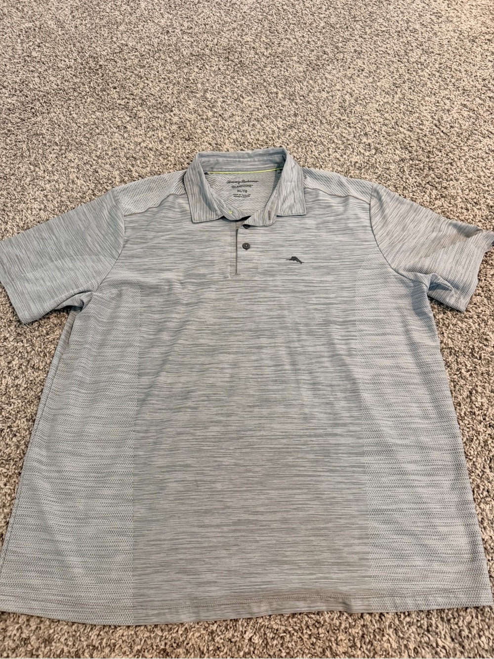 Tommy Bahama Heathered Grey Short Sleeve Polo